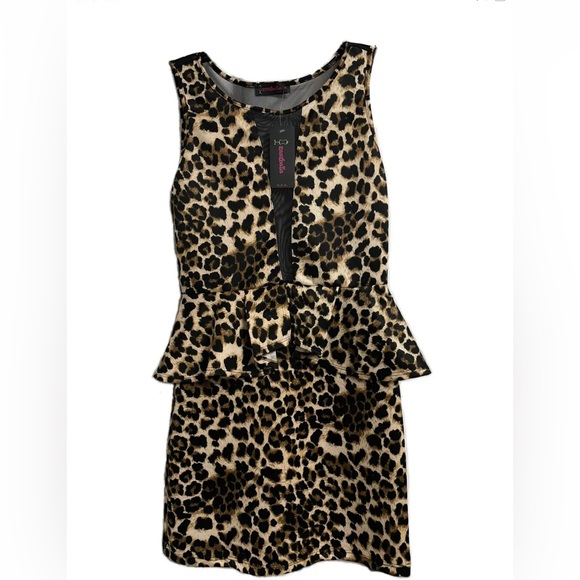 Annabelle Women's Sleeveless Bodycon Cheetah Print Dress. Sz XL. NWT - Picture 1 of 3